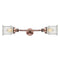 Canton Bath Vanity Light shown in the Antique Copper finish with a Seedy shade
