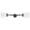 Canton Bath Vanity Light shown in the Black Antique Brass finish with a Clear shade