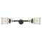Canton Bath Vanity Light shown in the Black Antique Brass finish with a Seedy shade