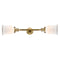 Canton Bath Vanity Light shown in the Brushed Brass finish with a Matte White shade