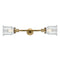 Canton Bath Vanity Light shown in the Brushed Brass finish with a Clear shade
