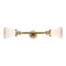 Bellmont Bath Vanity Light shown in the Brushed Brass finish with a Matte White shade
