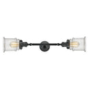 Canton Bath Vanity Light shown in the Matte Black finish with a Seedy shade