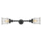 Canton Bath Vanity Light shown in the Matte Black finish with a Seedy shade