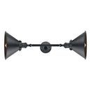 Briarcliff Bath Vanity Light shown in the Matte Black finish with a Matte Black shade