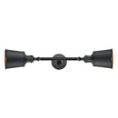 Addison Bath Vanity Light shown in the Matte Black finish with a Matte Black shade