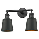 Innovations Lighting Addison 2 Light Bath Vanity Light Part Of The Franklin Restoration Collection 208L-BK-M9-BK-LED