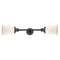 Canton Bath Vanity Light shown in the Oil Rubbed Bronze finish with a Matte White shade