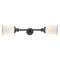 Canton Bath Vanity Light shown in the Oil Rubbed Bronze finish with a Matte White shade