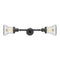 Bellmont Bath Vanity Light shown in the Oil Rubbed Bronze finish with a Clear shade