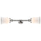 Canton Bath Vanity Light shown in the Polished Nickel finish with a Matte White shade