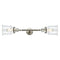Canton Bath Vanity Light shown in the Brushed Satin Nickel finish with a Clear shade