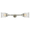 Canton Bath Vanity Light shown in the Brushed Satin Nickel finish with a Seedy shade
