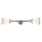 Bellmont Bath Vanity Light shown in the Brushed Satin Nickel finish with a Matte White shade