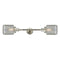 Stanton Bath Vanity Light shown in the Brushed Satin Nickel finish with a Clear Wire Mesh shade