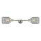 Stanton Bath Vanity Light shown in the Brushed Satin Nickel finish with a Clear Wire Mesh shade