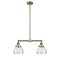 Fulton Island Light shown in the Antique Brass finish with a Clear shade