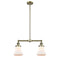 Bellmont Island Light shown in the Antique Brass finish with a Matte White shade