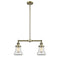 Bellmont Island Light shown in the Antique Brass finish with a Clear shade