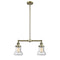 Bellmont Island Light shown in the Antique Brass finish with a Seedy shade