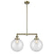 Beacon Island Light shown in the Antique Brass finish with a Clear shade