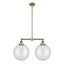 Beacon Island Light shown in the Antique Brass finish with a Clear shade