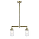 Dover Island Light shown in the Antique Brass finish with a Clear shade