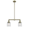 Bell Island Light shown in the Antique Brass finish with a Clear shade