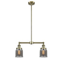 Bell Island Light shown in the Antique Brass finish with a Plated Smoke shade