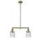 Bell Island Light shown in the Antique Brass finish with a Seedy shade