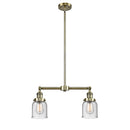 Bell Island Light shown in the Antique Brass finish with a Seedy shade