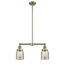 Bell Island Light shown in the Antique Brass finish with a Silver Plated Mercury shade