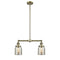 Bell Island Light shown in the Antique Brass finish with a Silver Plated Mercury shade