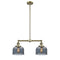 Bell Island Light shown in the Antique Brass finish with a Plated Smoke shade