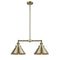 Briarcliff Island Light shown in the Antique Brass finish with a Antique Brass shade