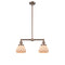 Fulton Island Light shown in the Antique Copper finish with a Matte White shade