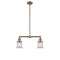 Canton Island Light shown in the Antique Copper finish with a Clear shade