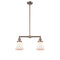 Bellmont Island Light shown in the Antique Copper finish with a Matte White shade