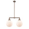 Beacon Island Light shown in the Antique Copper finish with a Matte White shade