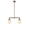 Beacon Island Light shown in the Antique Copper finish with a Matte White shade