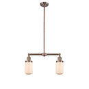 Dover Island Light shown in the Antique Copper finish with a Matte White shade