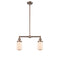 Dover Island Light shown in the Antique Copper finish with a Matte White shade