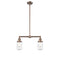 Dover Island Light shown in the Antique Copper finish with a Seedy shade