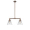 Cone Island Light shown in the Antique Copper finish with a Clear shade