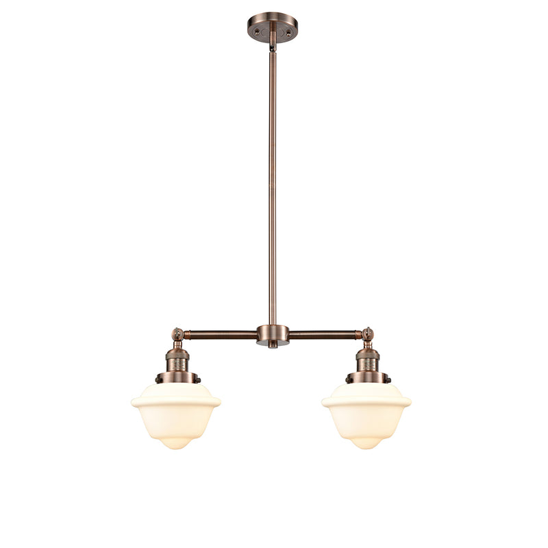 Oxford Island Light shown in the Antique Copper finish with a Matte White shade