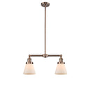 Cone Island Light shown in the Antique Copper finish with a Matte White shade