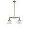 Cone Island Light shown in the Antique Copper finish with a Clear shade