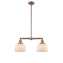 Bell Island Light shown in the Antique Copper finish with a Matte White shade