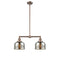 Bell Island Light shown in the Antique Copper finish with a Silver Plated Mercury shade