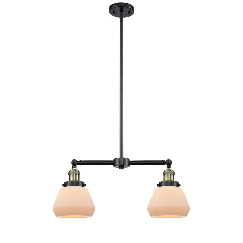 Fulton Island Light shown in the Black Antique Brass finish with a Matte White shade